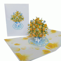 pop-up narcis in vaas kaart